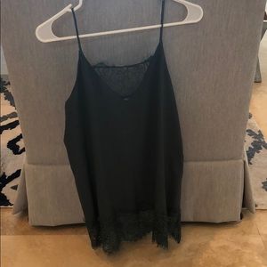 Lace cami olive green teal